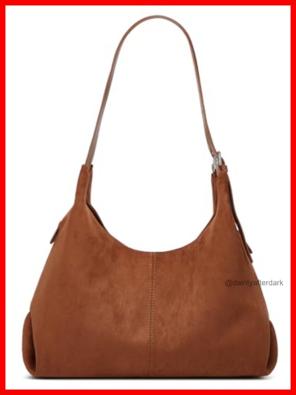 Slouchy Suede Hobo Shoulder Bag Trendy Satchel Crossbody Purse